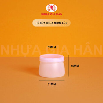 HŨ SỮA CHUA NHỰA HDPE 100ML LÙN