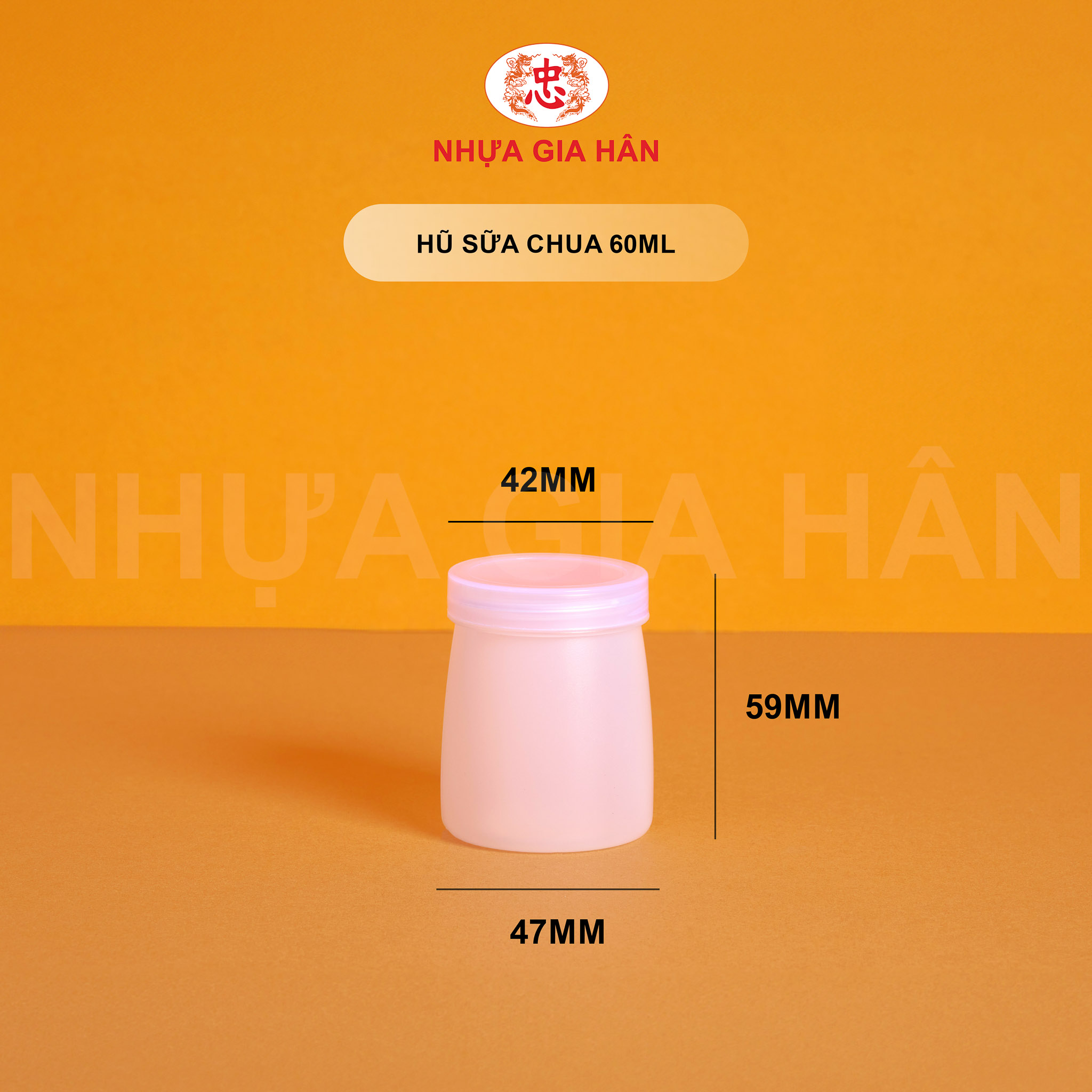 HŨ SỮA CHUA NHỰA HDPE 60ML HŨ SỮA CHUA NHỰA HDPE 60ML - Ảnh 1